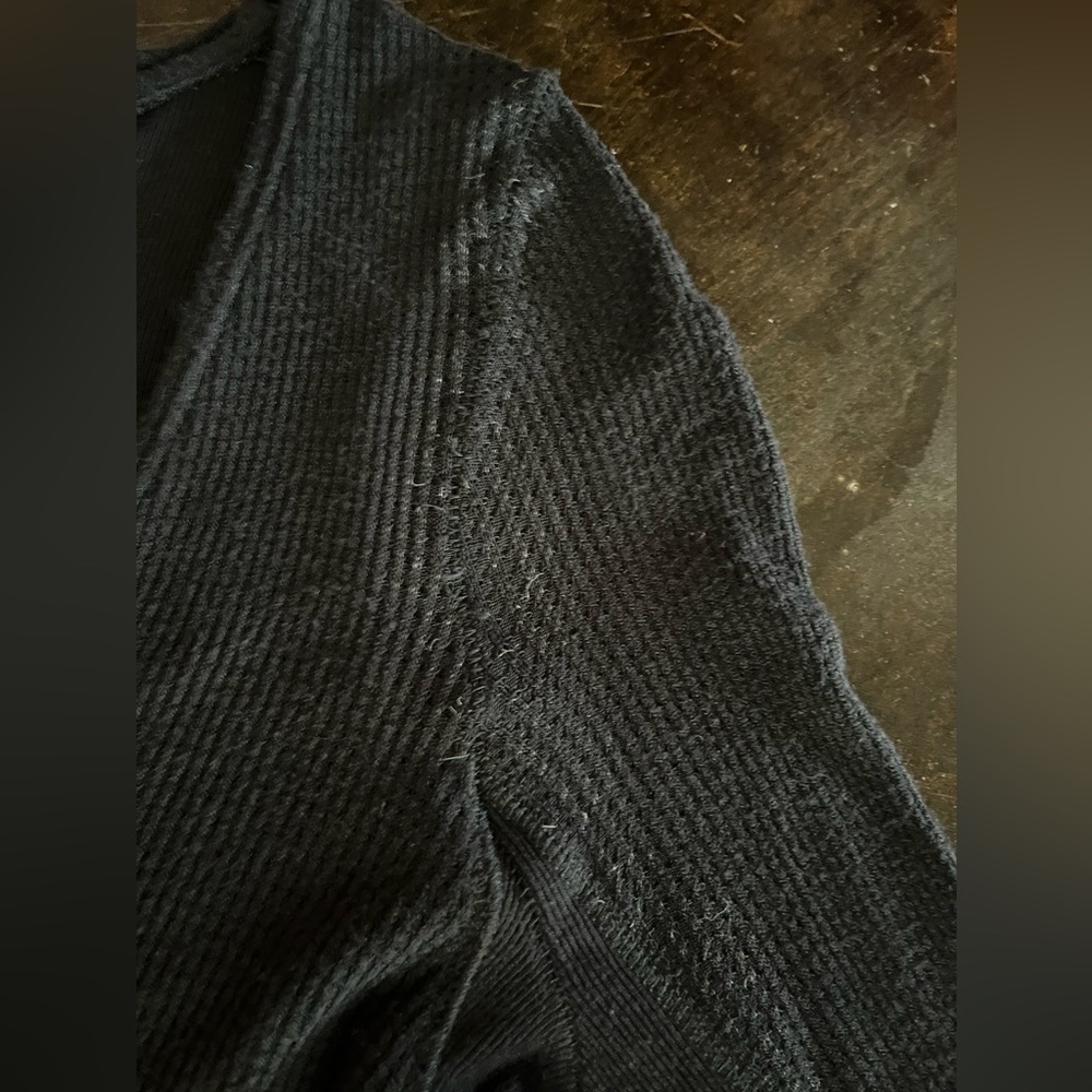 Free People Black Ruffled Tunic Blouse - Picture 7 of 14